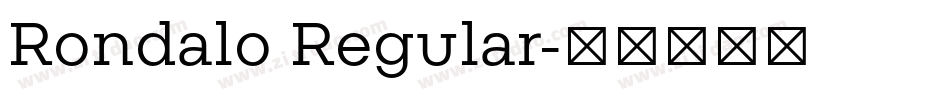 Rondalo Regular字体转换